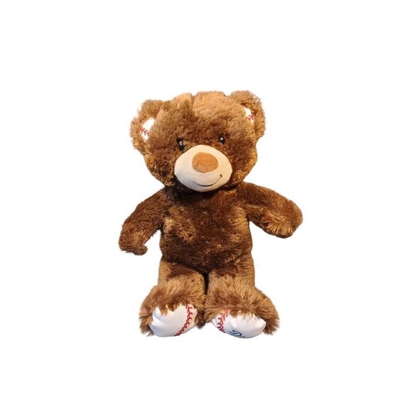 Build A Bear LA Dodgers Brown Teddy Bear MLB Baseball Plush 16”. - Picture 1 of 6
